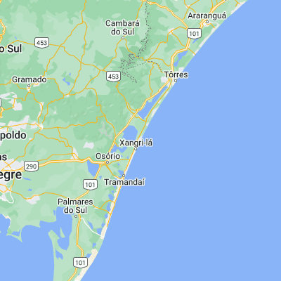 Map showing location of Capão da Canoa (-29.745560, -50.009720)