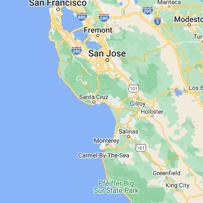 Map showing location of Capitola (36.975230, -121.953290)