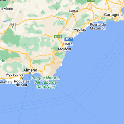 Map showing location of Carboneras (36.996660, -1.896510)
