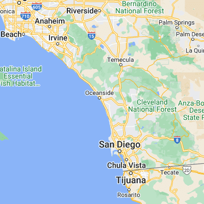 Map showing location of Carlsbad (33.158090, -117.350590)