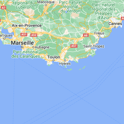 Map showing location of Carqueiranne (43.095310, 6.072970)