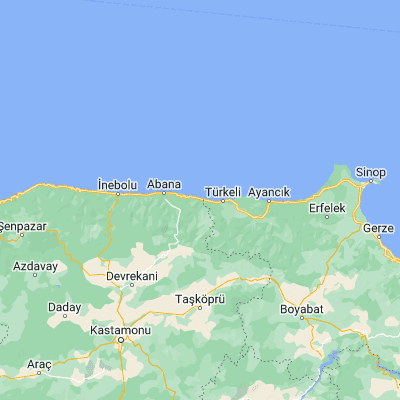 Map showing location of Çatalzeytin (41.953140, 34.216270)