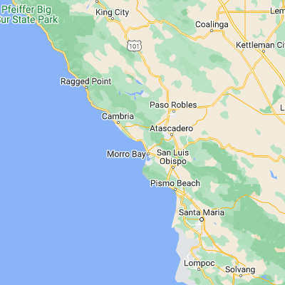 Map showing location of Cayucos (35.442750, -120.892130)