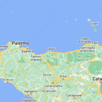 Map showing location of Cefalù (38.038560, 14.022850)