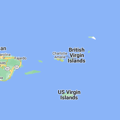 Map showing location of Charlotte Amalie (18.341900, -64.930700)
