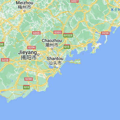 Map showing location of Chenghua (23.461320, 116.770070)