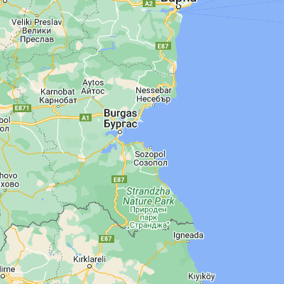 Map showing location of Chernomorets (42.445890, 27.638340)