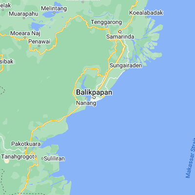 Map showing location of City of Balikpapan (-1.242040, 116.894190)