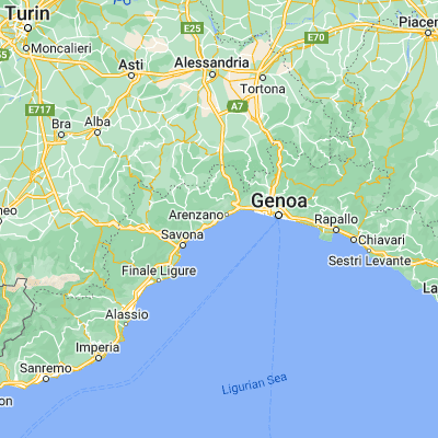 Map showing location of Cogoleto (44.389340, 8.642860)