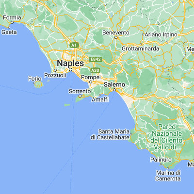 Map showing location of Conca dei Marini (40.617540, 14.573110)