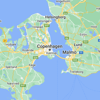 Map showing location of Copenhagen (55.675940, 12.565530)