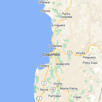 Map showing location of Coquimbo (-29.953330, -71.343610)