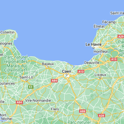 Map showing location of Courseulles-sur-Mer (49.330270, -0.456120)