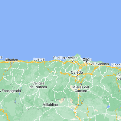 Map showing location of Cudillero (43.562170, -6.145890)