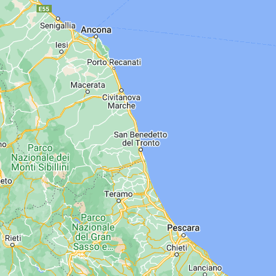 Map showing location of Cupra Marittima (43.029950, 13.857890)