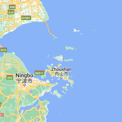 Map showing location of Daishan (30.245880, 122.198950)