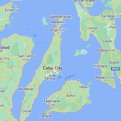 Map showing location of Danao (10.520830, 124.027220)