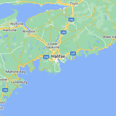 Map showing location of Dartmouth (44.671340, -63.577190)