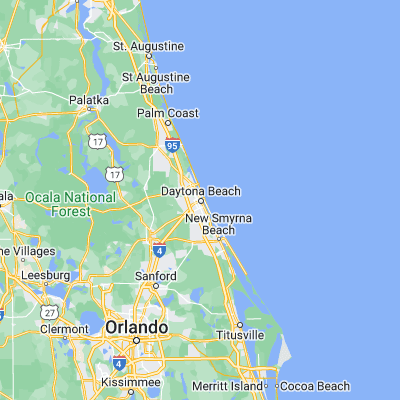Map showing location of Daytona Beach (29.210810, -81.022830)