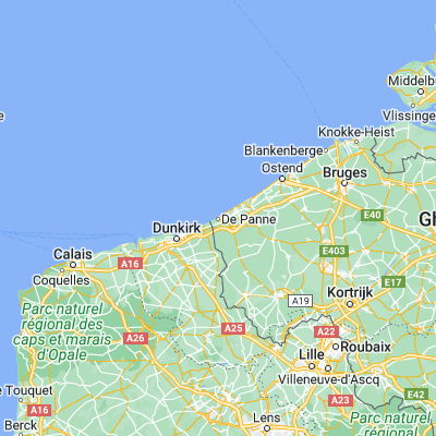 Map showing location of De Panne (51.097930, 2.593680)