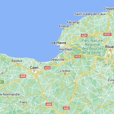 Map showing location of Deauville (49.357000, 0.069950)