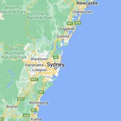 Map showing location of Dee Why (-33.750000, 151.300000)