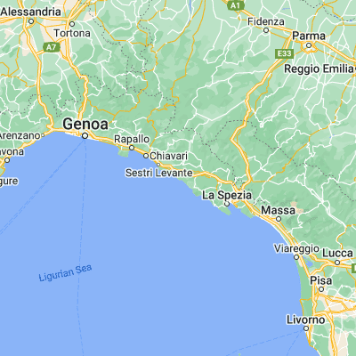 Map showing location of Deiva Marina (44.219310, 9.520640)