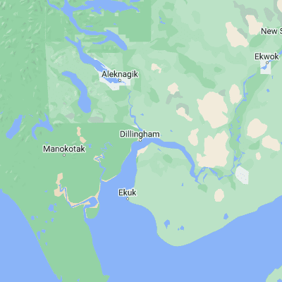 Map showing location of Dillingham (59.039720, -158.457500)