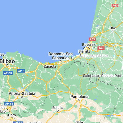Map showing location of Donostia / San Sebastián (43.312830, -1.974990)