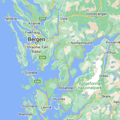 Map showing location of Eikelandsosen (60.243020, 5.746020)
