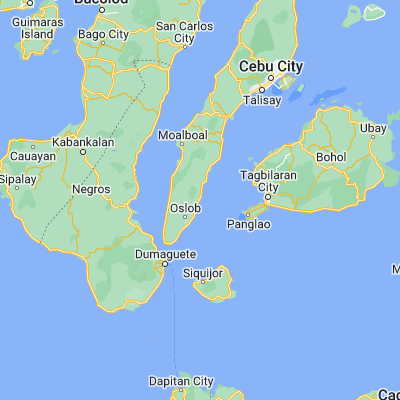 Map showing location of El Pardo (9.660000, 123.494400)