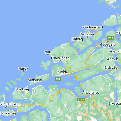 Map showing location of Elnesvågen (62.854410, 7.140640)