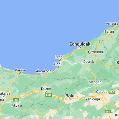 Map showing location of Ereğli (41.282620, 31.418060)