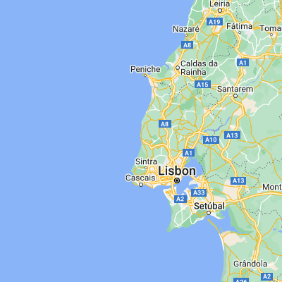 Map showing location of Ericeira (38.962750, -9.415630)