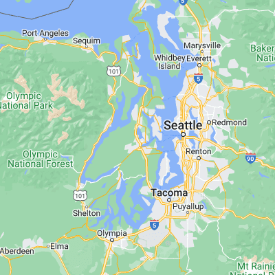 Map showing location of Erlands Point-Kitsap Lake (47.597190, -122.702250)