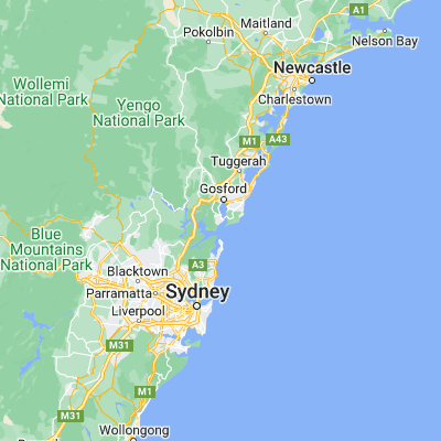 Map showing location of Ettalong Beach (-33.510580, 151.330440)