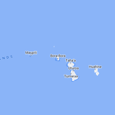 Map showing location of Faanui (-16.483330, -151.750000)