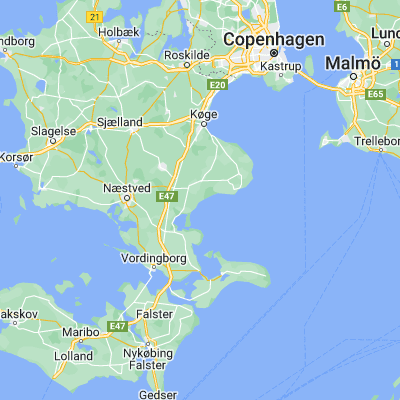 Map showing location of Fakse Ladeplads (55.219800, 12.170130)