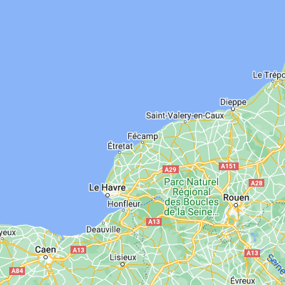 Map showing location of Fécamp (49.757870, 0.374570)