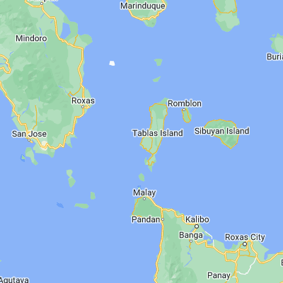 Map showing location of Ferrol (12.338330, 121.941390)