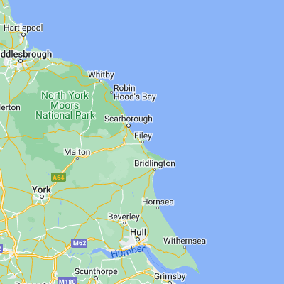 Map showing location of Filey (54.210000, -0.289170)