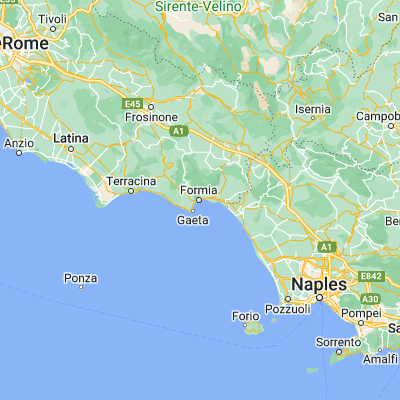 Map showing location of Formia (41.256260, 13.605880)