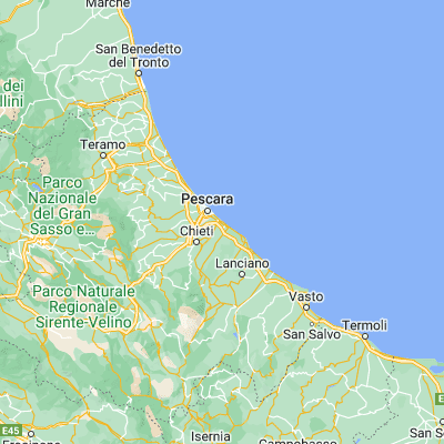 Map showing location of Francavilla al Mare (42.420640, 14.287010)