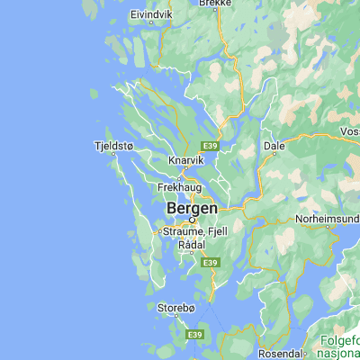Map showing location of Frekhaug (60.513920, 5.243510)