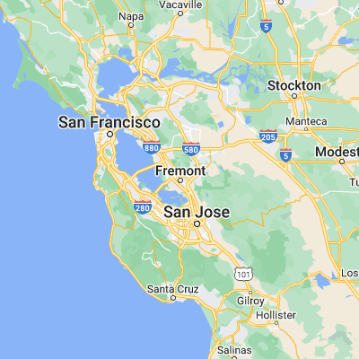 Map showing location of Fremont (37.548270, -121.988570)