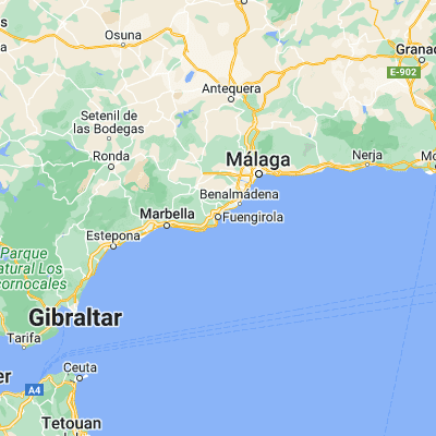 Map showing location of Fuengirola (36.539980, -4.624730)
