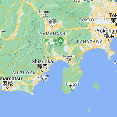 Map showing location of Fuji (35.166670, 138.683330)