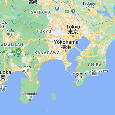 Map showing location of Fujisawa (35.341940, 139.470000)