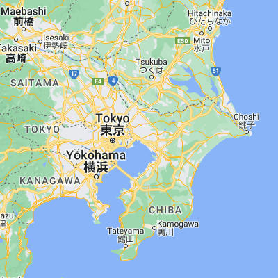 Map showing location of Funabashi (35.693060, 139.983330)