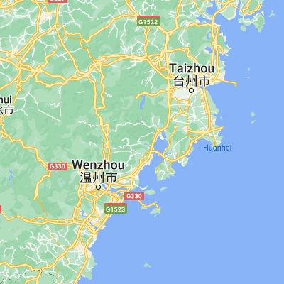 Map showing location of Furong (28.298780, 121.031710)